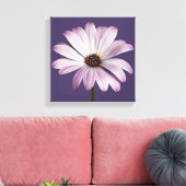 Flowers | White & Purple Daisy Canvas Afdruk (Insitu (Woonkamer))