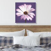Flowers | White & Purple Daisy Canvas Afdruk (Insitu (Slaapkamer))
