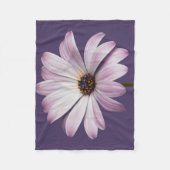 Flowers White & Purple Daisy Fleece Deken (Voorkant)