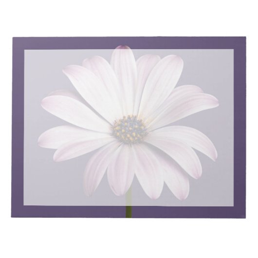 Flowers White & Purple Daisy Notitieblok (Voorkant)