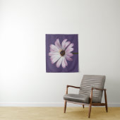 Flowers White & Purple Daisy Wandkleed (In situ)