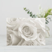 Flowers | White Roses Bedankkaart (Staand voorkant)