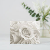 Flowers | White Roses Briefkaart (Staand voorkant)