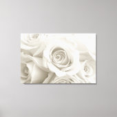 Flowers | White Roses Canvas Afdruk (Voorkant)