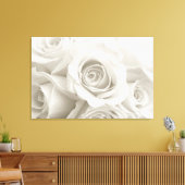 Flowers | White Roses Canvas Afdruk (Insitu (Woonkamer))