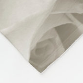 Flowers | White Roses Fleece Deken (Hoek)