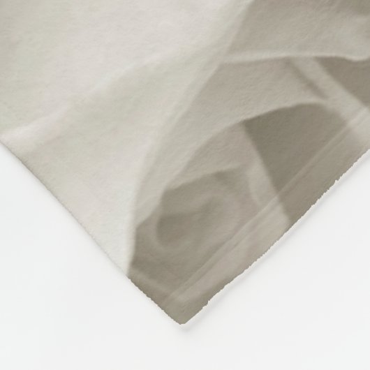 Flowers | White Roses Fleece Deken (Hoek)