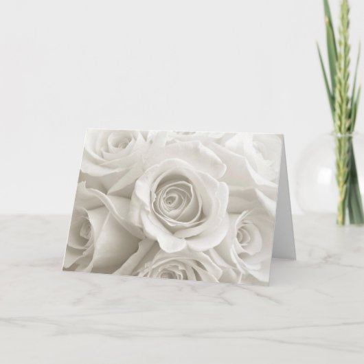 Flowers | White Roses Kaart (Voorkant)