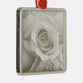 Flowers | White Roses Metalen Ornament (Rechts)