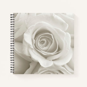 Flowers White Roses Notitieboek