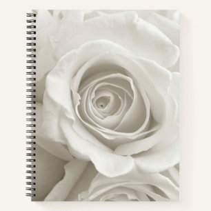 Flowers   White Roses Notitieboek