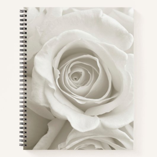 Flowers | White Roses Notitieboek (Voorkant)