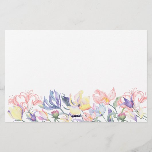 Flowers - Wie ben ik vrijgezellenfeest spel Briefpapier (Achterkant)