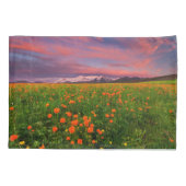 Flowers Wildflower Field Snowcapped Mountains Kussensloop (Achterkant)