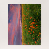 Flowers Wildflower Field Snowcapped Mountains Legpuzzel (Verticaal)