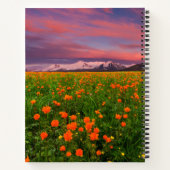 Flowers Wildflower Field Snowcapped Mountains Notitieboek (Achterkant)