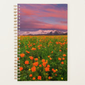 Flowers Wildflower Field Snowcapped Mountains Planner (Voorkant)