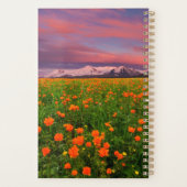 Flowers Wildflower Field Snowcapped Mountains Planner (Achterkant)
