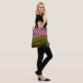 Flowers Wildflower Field Snowcapped Mountains Tote Bag (Op model)