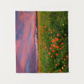 Flowers Wildflower Field Snowcapped Mountains Wandkleed (Voorkant)