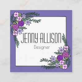 Flowers WreatVisitekaartje Vierkante Visitekaartje