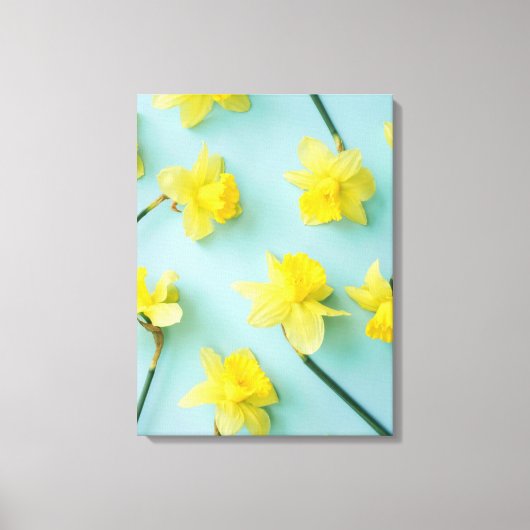 Flowers | Yellow Daffodils Canvas Afdruk (Voorkant)
