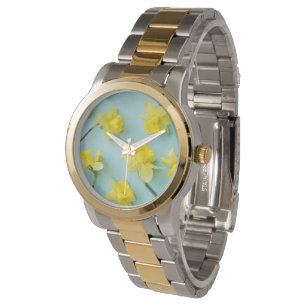 Flowers Yellow Daffodils Horloge