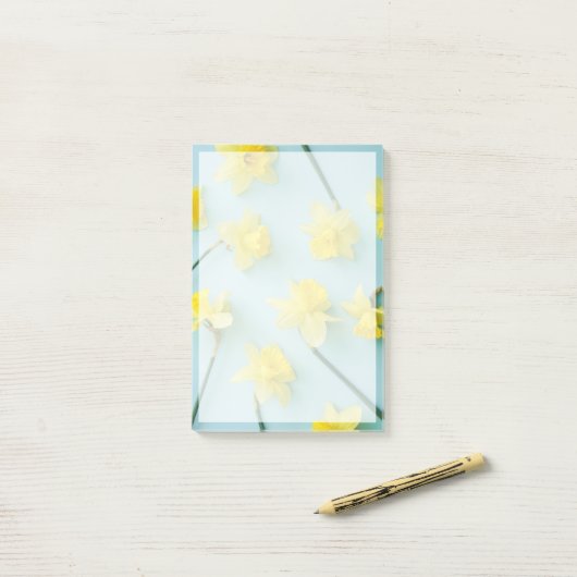 Flowers | Yellow Daffodils Post-it® Notes (Op bureau)