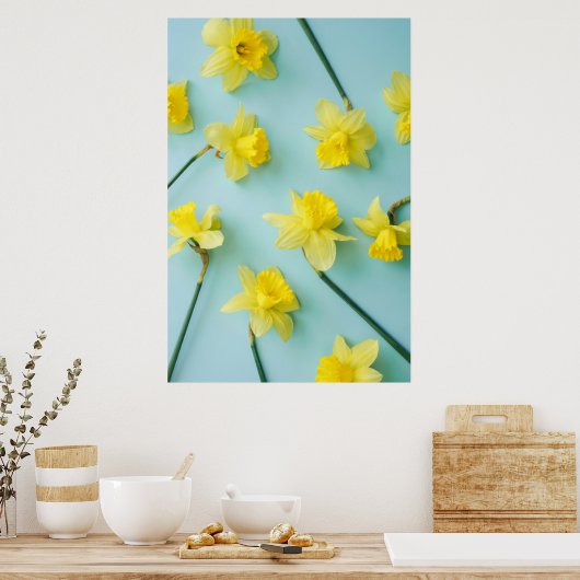 Flowers | Yellow Daffodils Poster (Keuken)