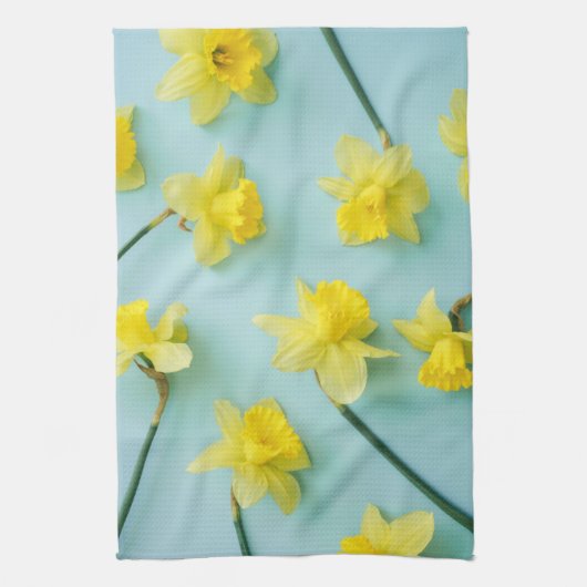 Flowers | Yellow Daffodils Theedoek (Verticaal)
