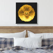 Flowers | Yellow Poppy Canvas Afdruk (Insitu (Slaapkamer))