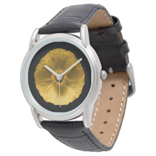 Flowers   Yellow Poppy Horloge