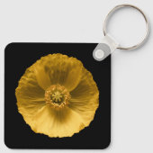 Flowers | Yellow Poppy Sleutelhanger (Achterkant)