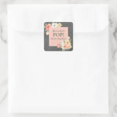 Flowers Ze is klaar om Pop Baby shower Label (Tas)