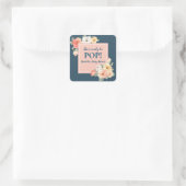 Flowers Ze is klaar om Pop Baby shower Label (Tas)