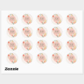 Flowers Ze is klaar om Pop Baby shower Label (Vel)
