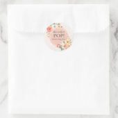 Flowers Ze is klaar om Pop Baby shower Label (Tas)