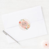 Flowers Ze is klaar om Pop Baby shower Label (Envelop)