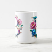 Flowery B letter koffie mok (Center)