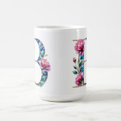 Flowery B letter koffie mok (Center)