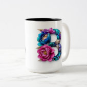 Flowery B letter koffie mok (Voorkant rechts)