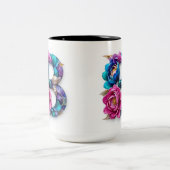 Flowery B letter koffie mok (Center)