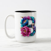 Flowery B letter koffie mok (Links)