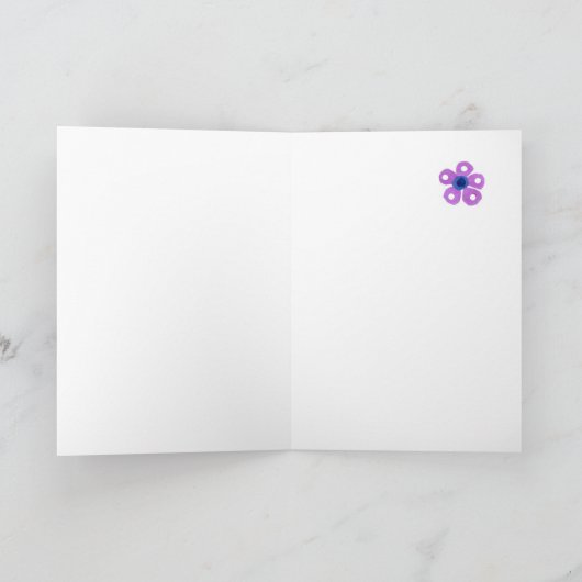 Flowery Birthday Kaart voor zuster: Welsh Greeting (Binnen)