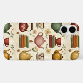 Flowery Books and Tea Case-Mate iPhone Case (Achterkant (horizontaal))