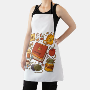 Flowery Books and Tea Schort