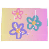 Flowery cute Gift bag Groot Cadeauzakje (Achterkant)