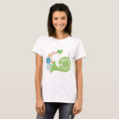 Flowery French Horn Music Gift T-shirt (Voorkant volledig)