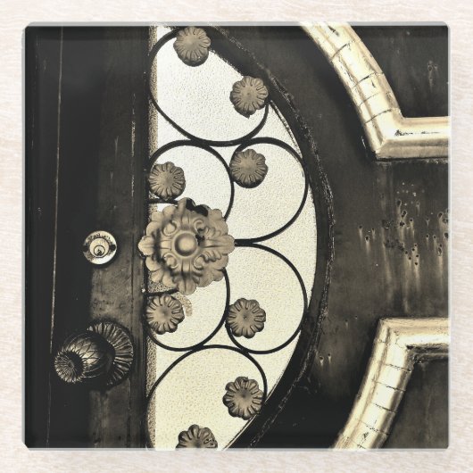 Flowery Gate Glazen Onderzetter (Voorkant)