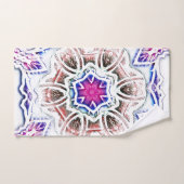 Flowery in plaster text, soft shadow on white bad handdoek (Handdoek)